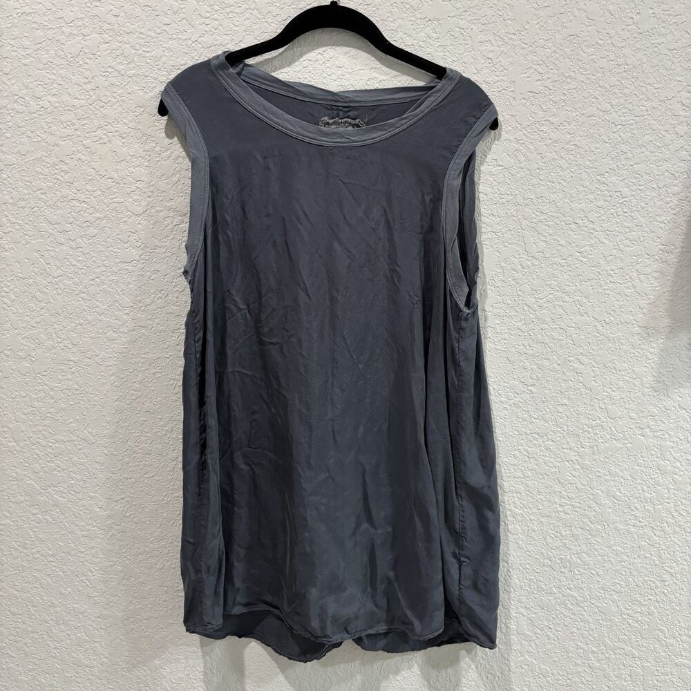 Johnny Was Workshop Gray Cupra Sleeveless Tunic Tank Top Women’s Medium M